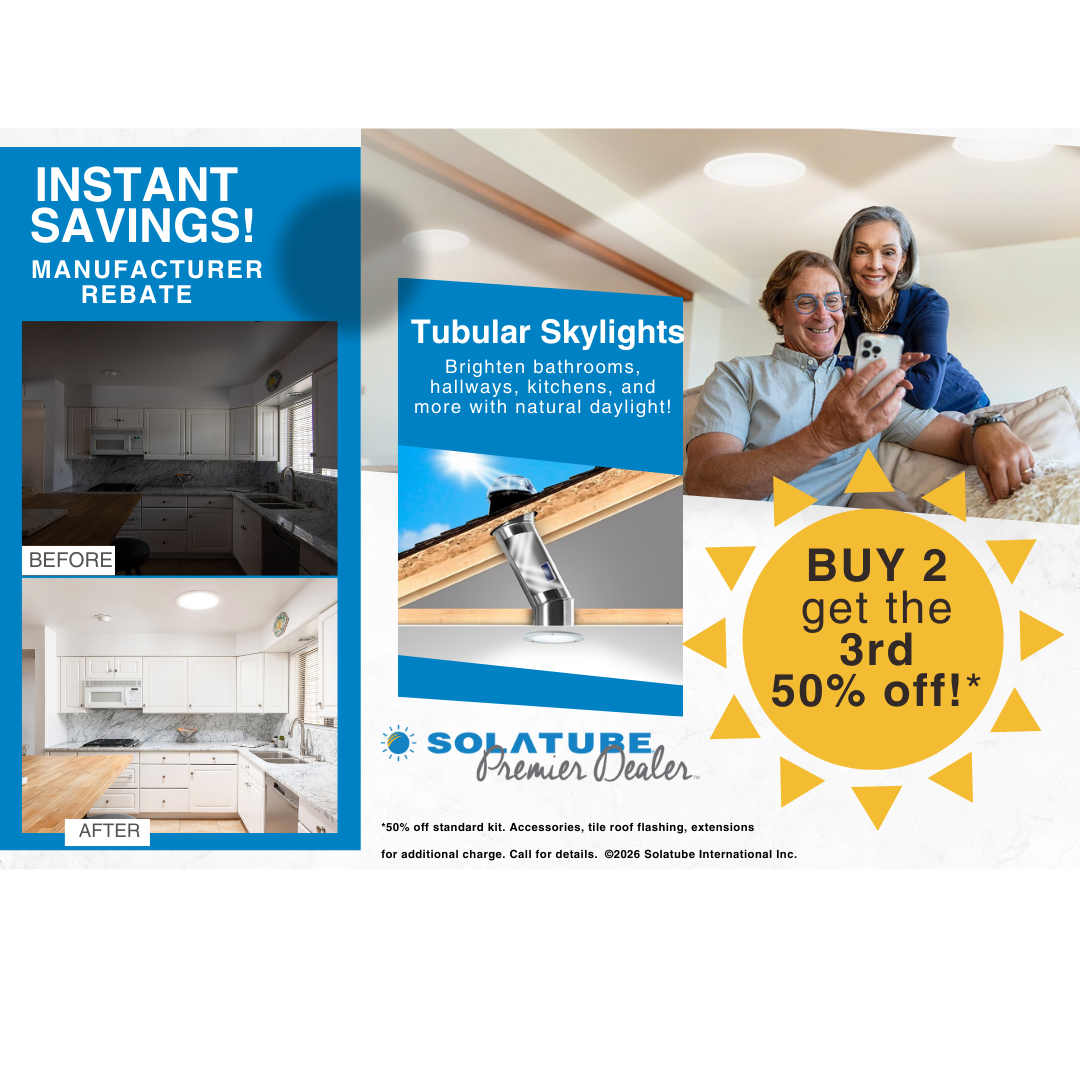 Now through April, buy 2 get the 3rd 50% off!